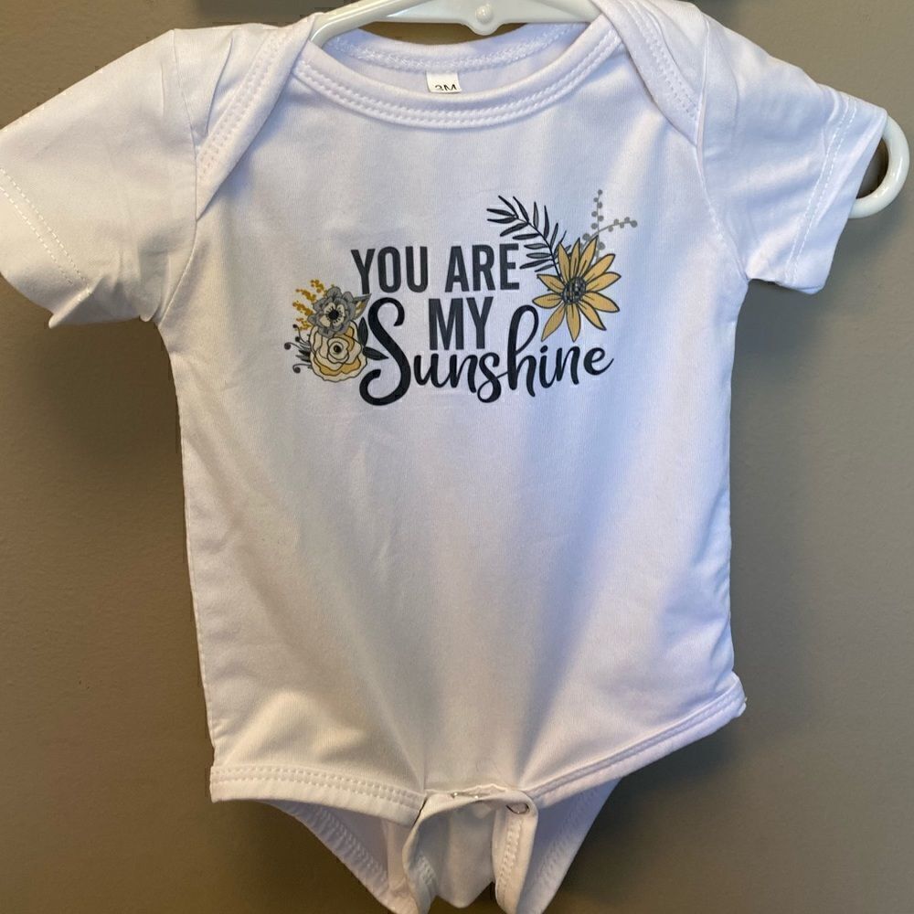 3 Month Girl “You Are My Sunshine” Onesie and Bummie Set